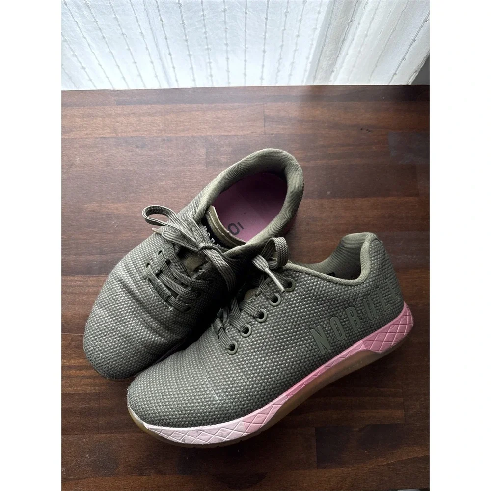 NOBULL Army Green Pink Gradient Trainers Shoes Unisex Women's 6.5 Men 5